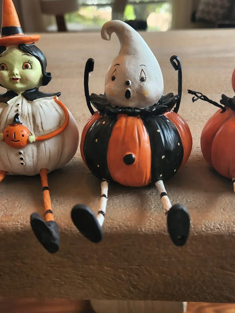 Johanna Parker Halloween Shelf Sitters Set Of 4 Cat Pumpkin Ghost Witch